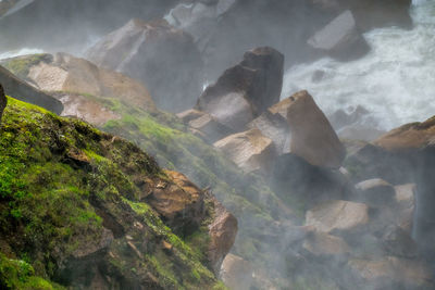 Rock formations in mountains