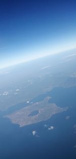 Aerial view of sea against sky