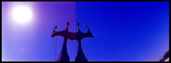 Low angle view of blue sky