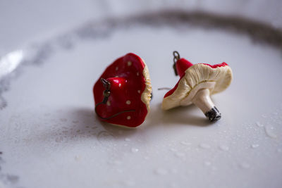Close-up of strawberry on table