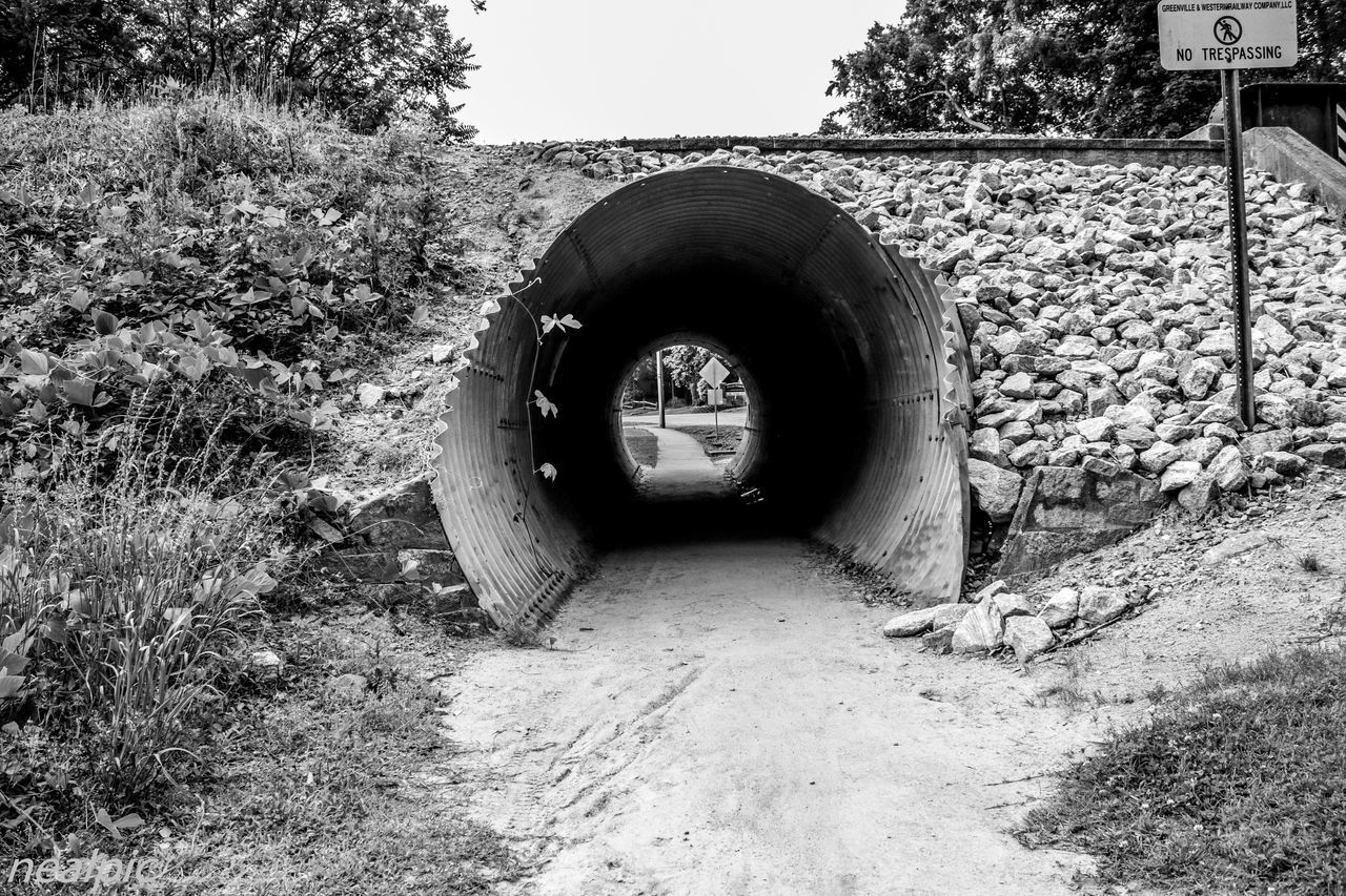 VIEW OF TUNNEL IN FIELD