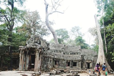 Tourists at a temple