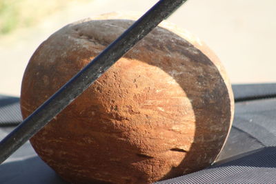 Close-up of bread in container on table