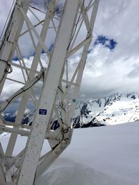 Low angle view of bridge against sky