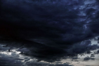 Low angle view of storm clouds in sky