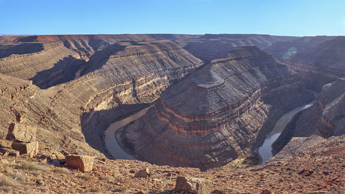 Panoramic photograph of goosenecks state park, utah. two panoramic photographs.