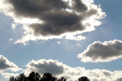 Low angle view of clouds in sky