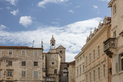 Low angle view of historic building against sky