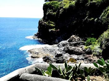 Rocks in sea