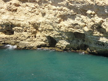 Rock formations in sea