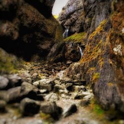 Close-up of rock formation