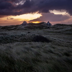 Sunrise at henne strand denmark