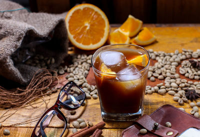 Close-up of drink on table