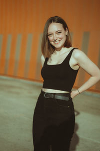 Portrait of a smiling young woman