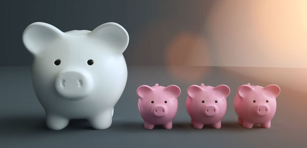 Close-up of stuffed toy against pink background