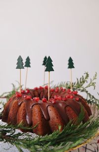 Close-up of food on table