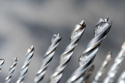 Close-up of metal against white background