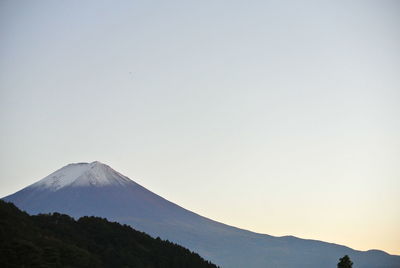 Scenic view of mountains against clear sky