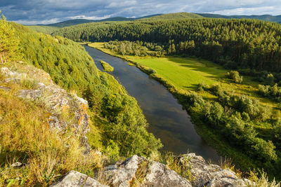 Katav river near the intersection with the highway m5, chelyabinsk, russia