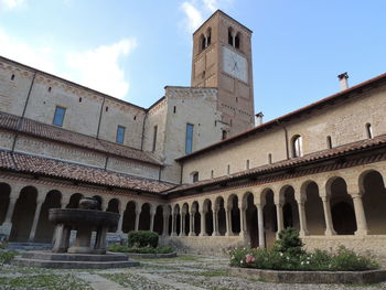 Low angle view of historical building against sky