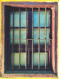 Closed window of old building