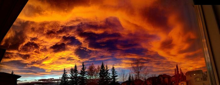 Low angle view of dramatic sky