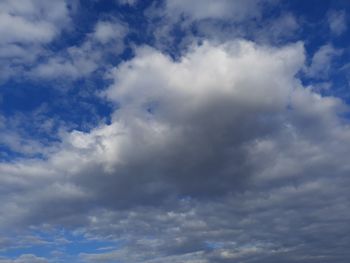 Low angle view of clouds in sky