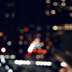 Defocused lights at night