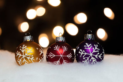 Close-up of illuminated christmas lights