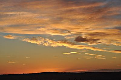 Sunset over landscape