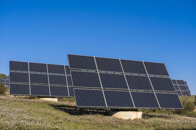 Solar panels in a rural landscape in spain