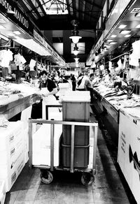 People at market