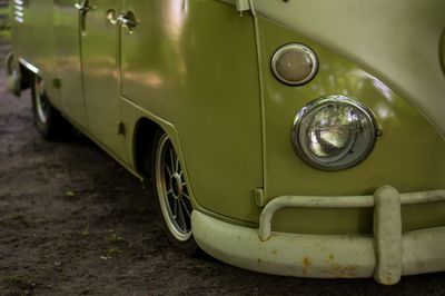 Cropped image of car on road