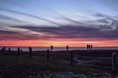 Scenic view of dramatic sky during sunset