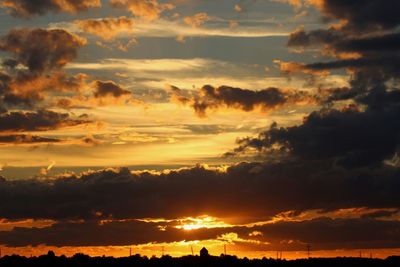 Silhouette of cloudy sky during sunset