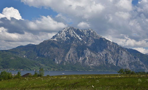 Scenic view of mountain against sky