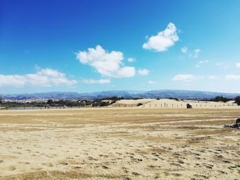 Scenic view of desert against sky