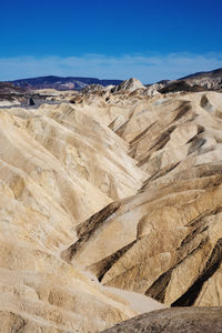 Zabriskie pt, death valley in the middle of the day