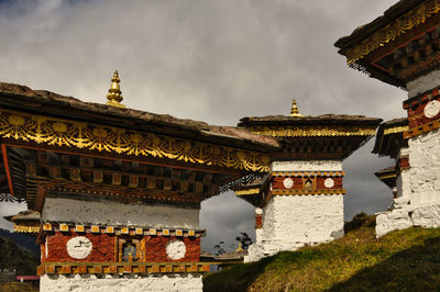 Low angle view of buildings against sky