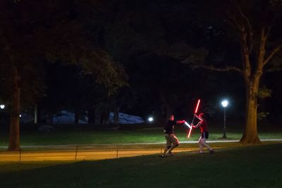 Blurred motion of person playing in park