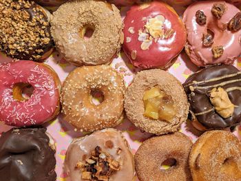 Full frame shot of donuts