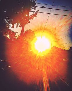 Sun shining through clouds