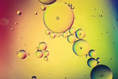 Full frame shot of bubbles in water