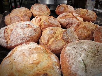 Close-up of bread for sale in store