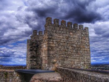 Castle against sky in city