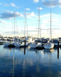 Boats in harbor