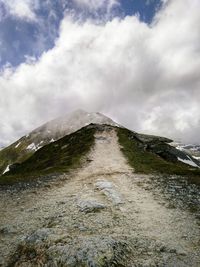 Scenic view of snowcapped mountain against sky