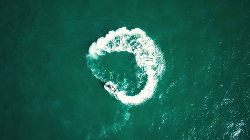 High angle view of sea