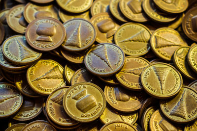 Full frame shot of coins