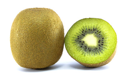 Close-up of fruits against white background